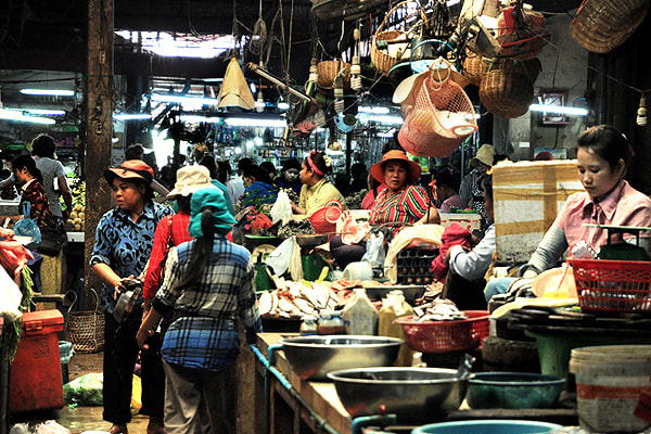 Old Market, the central market in Siem Reap