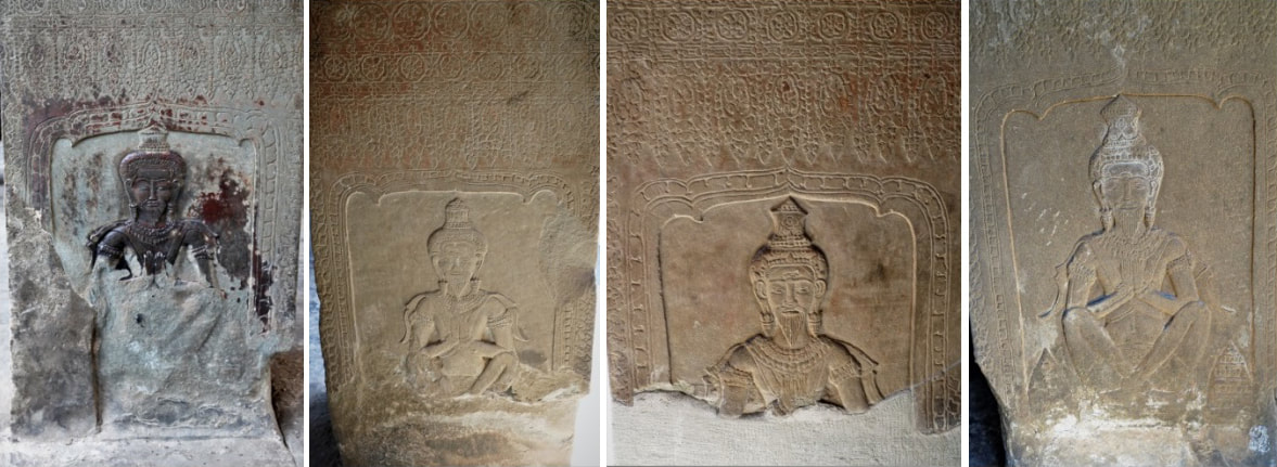 Bild 26, 27, 28 & 30: Vishnu-Reliefs