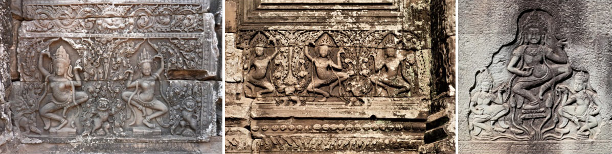 Bild 21, 22 & 23: Bayon Tempel