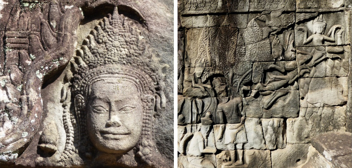 Bild 18 & 19: Bayon-Tempel (VJ)