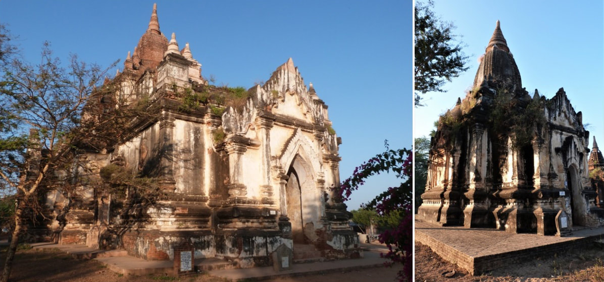 Bild 1: Thatthe Mogku Hpaya (Bagan, Nyaung U) --- Bild 2: Lin Pya Gu Hpaya (Bagan, Nyaung U)