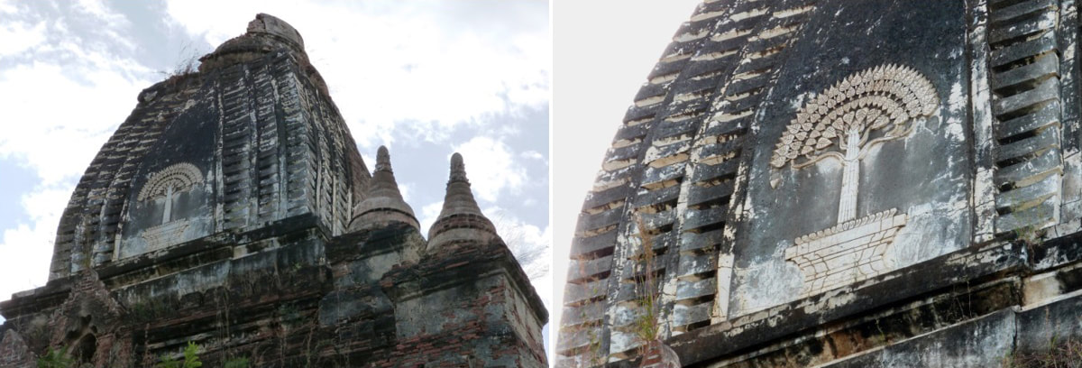 Bild 12 & 13: Turmaufbau der Guni Hpaya (Nr. 135) in Nyaung U