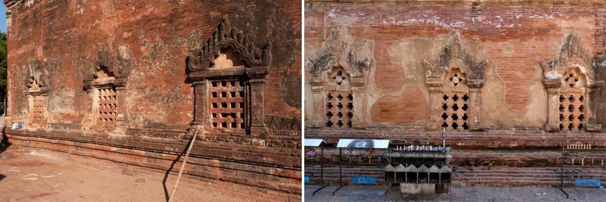 Bild 9 & 10: Alodawpyi Pagoda Fensterfronten