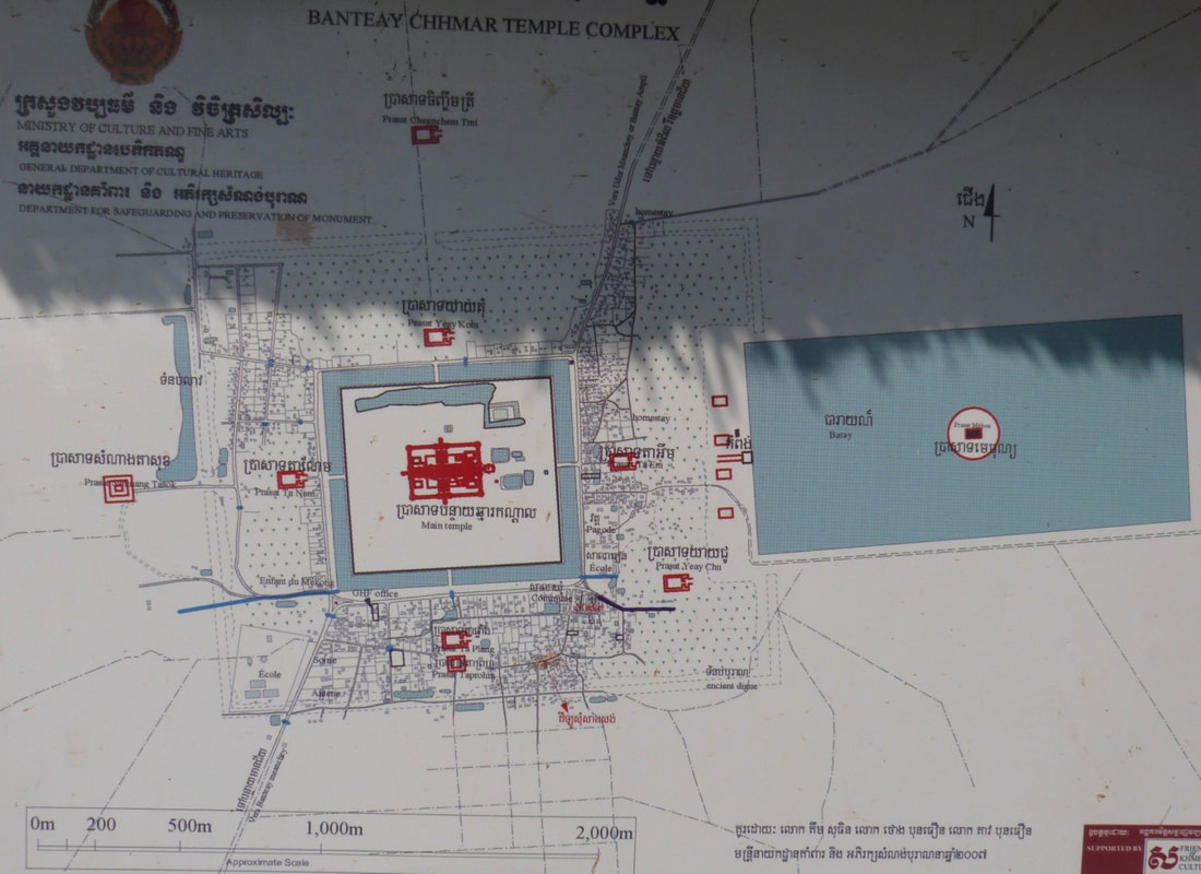 Bild 1: Übersichtskarte Banteay Chhmar Tempel Komplex