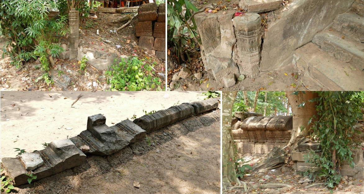 Detailaufnahmen vom Khmer-Tempel Banteay Kbal Chen 