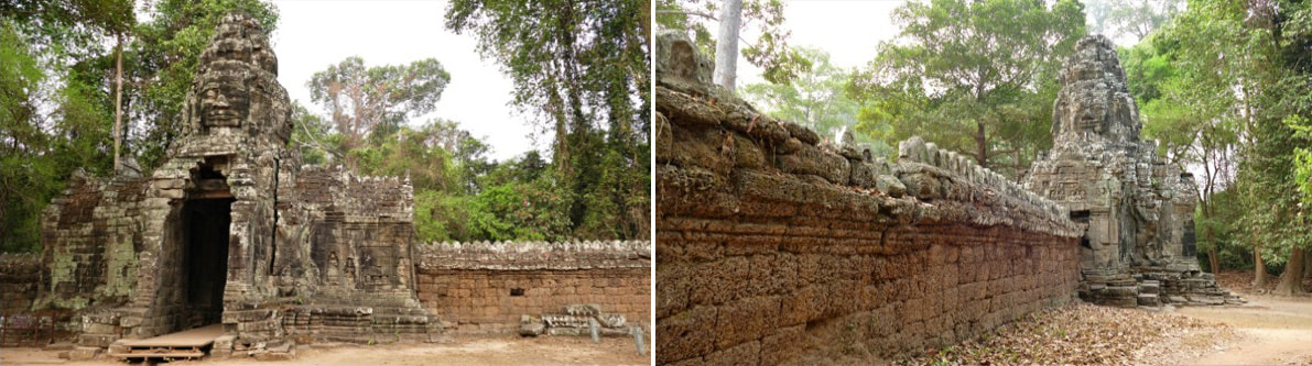 Banteay Kdei Tempel: Ost-Gopuram (Außen & Innenansicht)