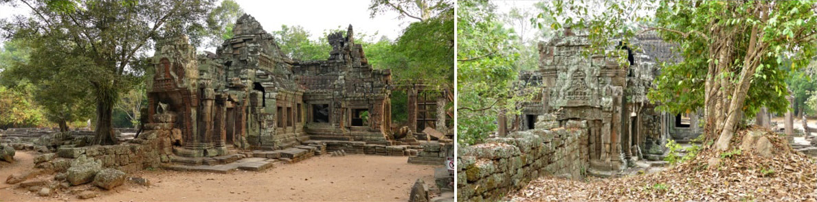 Banteay Kdei Tempel: West-Gopuram & Ost-Gopuram im dritten Mauerring