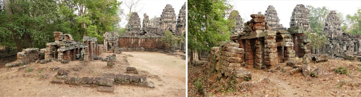 Banteay Kdei Tempel Südost-Bereich: Laterit/Sandsteinbau auf Laterit-Terrasse 