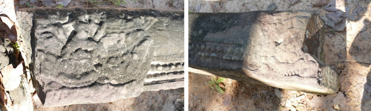 Bild 4 & 5: Banteay Prei Tempel, Balustraden-Fragmente