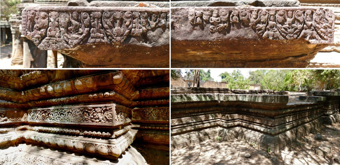 Banteay Samre Tempel – Verzierungen an den Seitenwänden der Terrasse