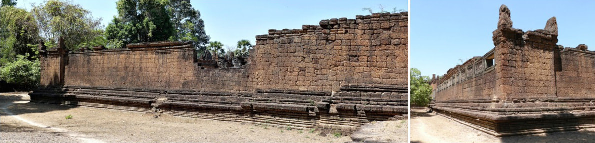 Banteay Samre Tempel – Außenmauer, Südostbereich mit Naga-Zinnen