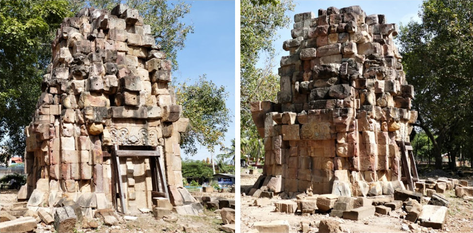 Bild 5 & 6: Baset Tempel – Südansicht und Südwestansicht 