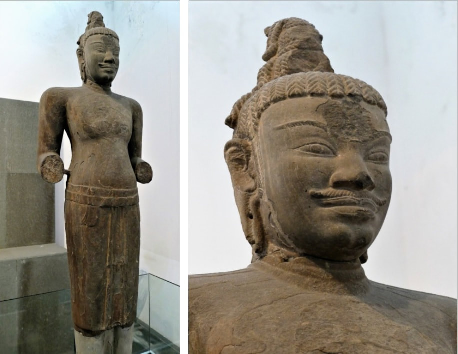 Bild 12 & 12.1: Shiva-Statue aus My Son, Tempel C1 (8. Jh.)