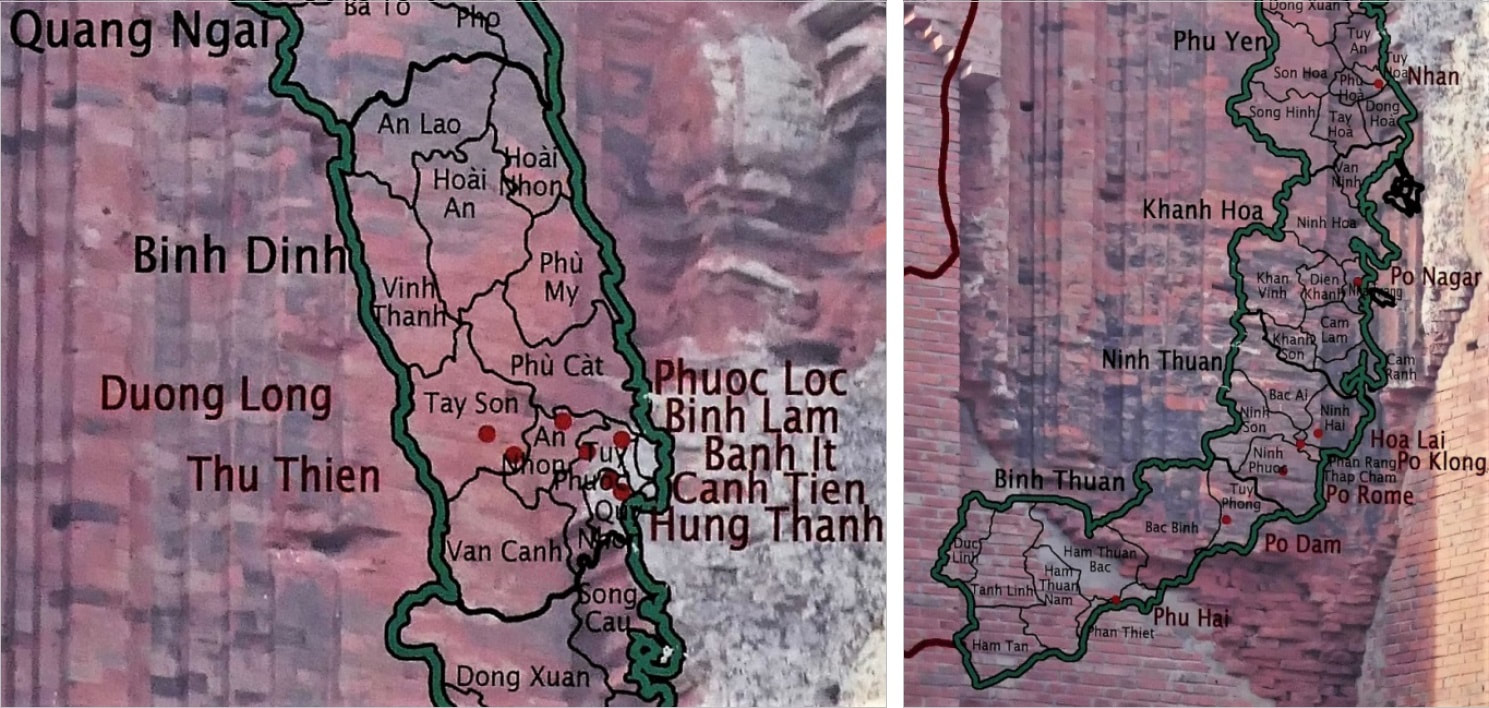 Bild 1.2 & 1.3: Kartenausschnitte Süd-Vietnam 