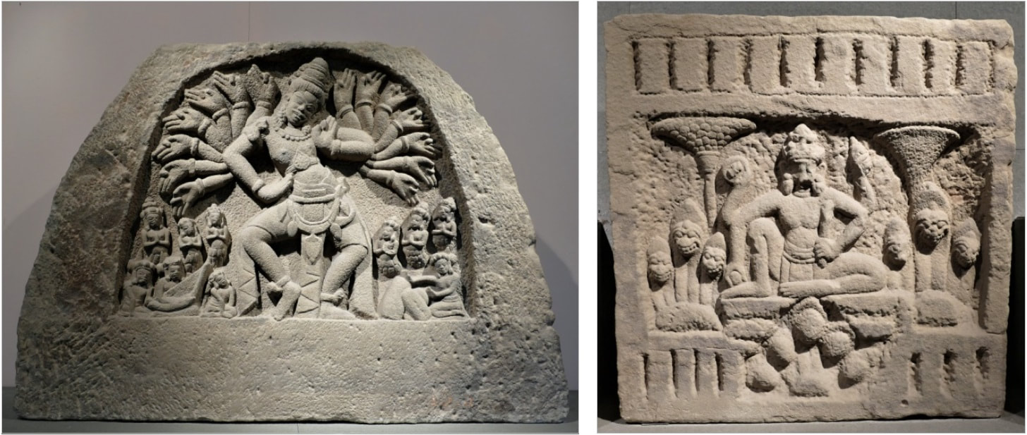 Bild 10 & 11: Cham Museum Da Nang – Shiva und Vishnu