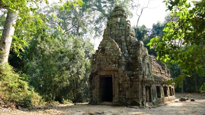 Feuerhaus = Dharmasala/Vahnigriha im Preah Khan Tempel (Angkor)
