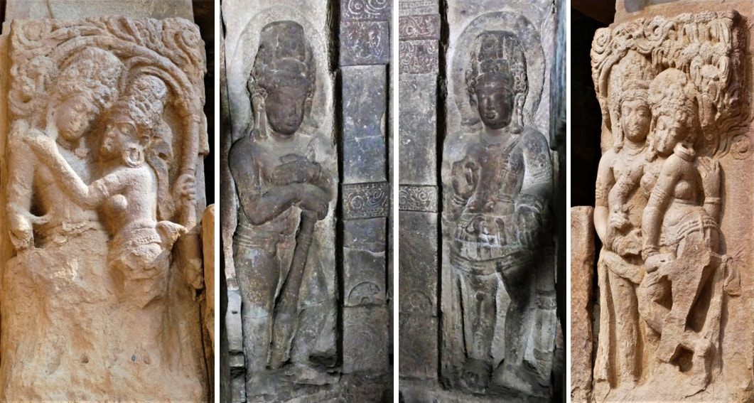 Bild 32, 33, 34 & 35: Aihole (Karnataka) – Lad Khan Tempel