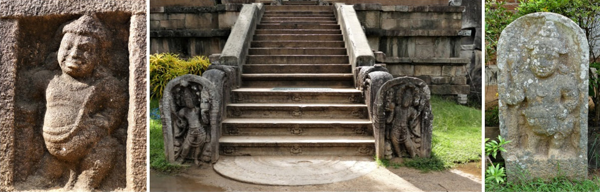 Bild 35, 36 & 37: Nidhis in Isurumuniya, Anuradhapura