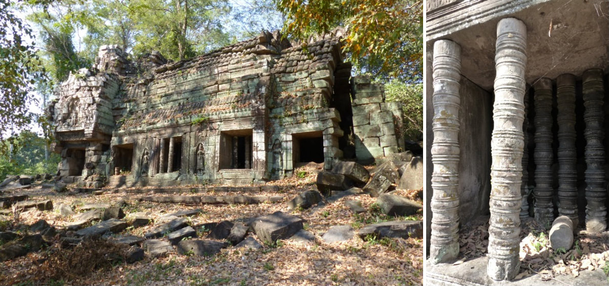 Bild 29 & 30: Prasat Preah Khan in Kampong Svay – Dharmasala 