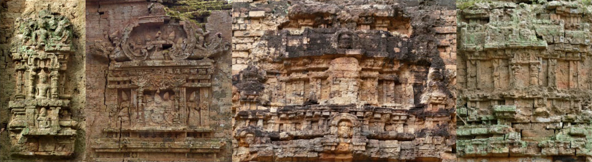 Bild 18, 19, 20 & 21: Palast-Reliefs im Vergleich