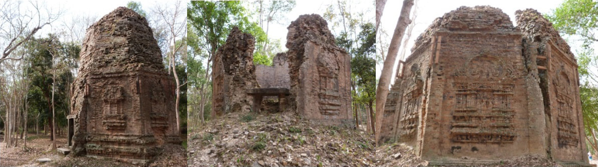 Bild 48-50: Prasat Yeay Poan – Oktogon-Tempel der nördlichen Reihe