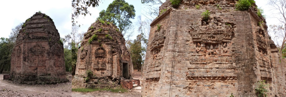 Bild 51-53: Prasat Sambor, einziger Oktogon-Tempel der Nordgruppe