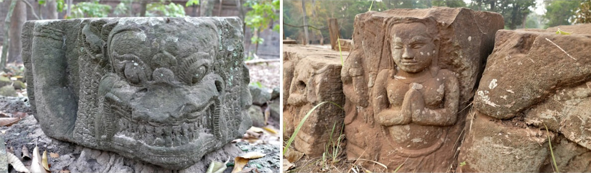 Fundstück 1 und Fundstück 2 in Angkor Thom
