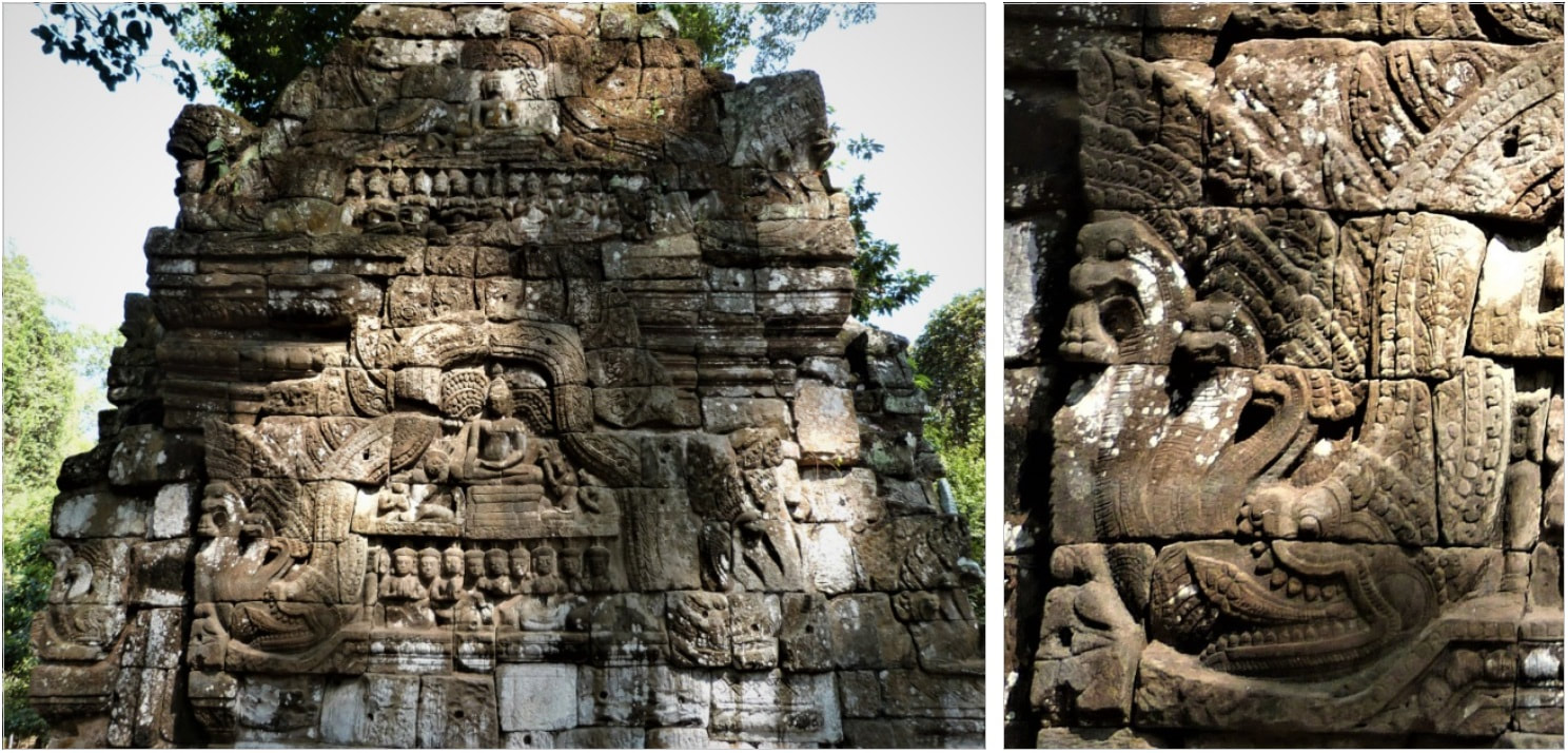 Angkor Thom: Prasat Preah Palilei – Naga-Makara-Akroterion 