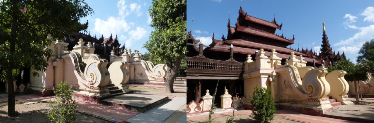 Bild 1 & 2: Shwe Inn Bin Monastery