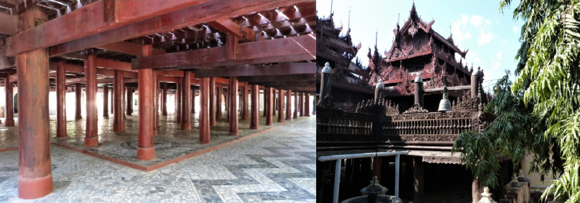 Bild 3 & 4: Shwe Inn Bin Monastery
