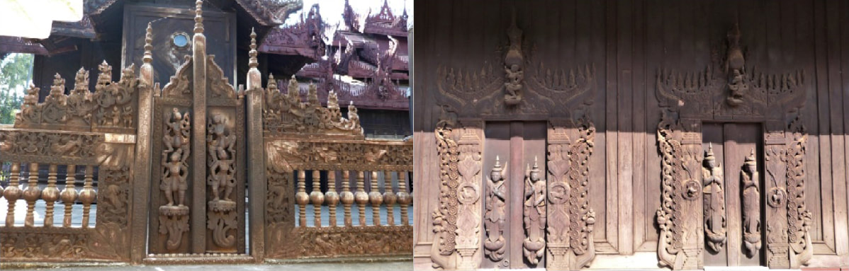 Bild 5 & 6: Shwe Inn Bin Monastery