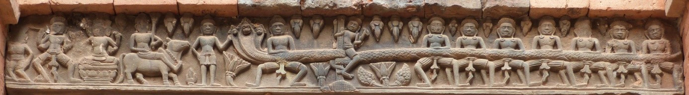 Khmer Relief Quirlen des Milchozeans