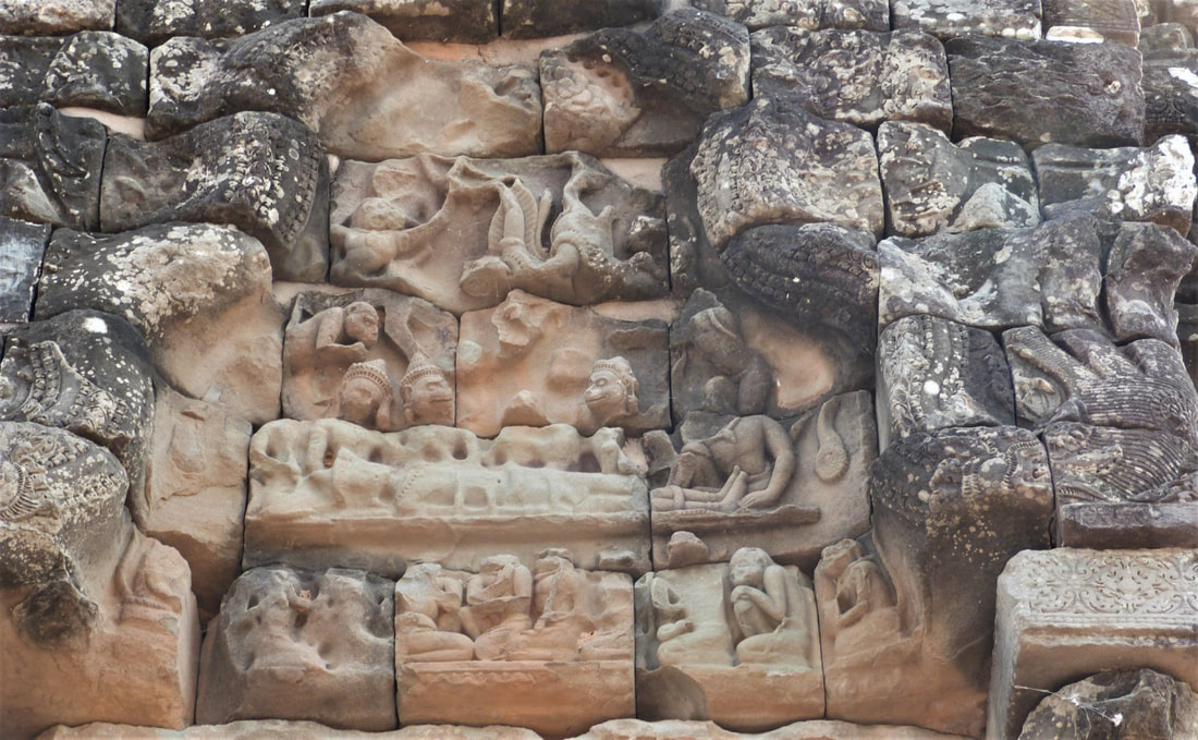 Bakong Tempel: Tympanum – Der gefesselte Indra 
