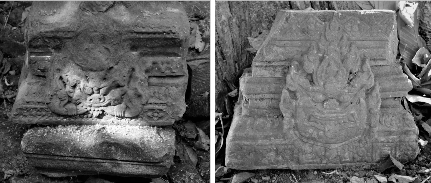 Bild 6 & 7: Kok Po Tempel – Kala auf Pfeilerbasen 