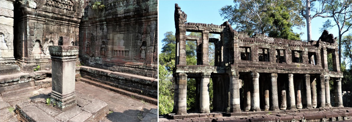 Bild 15 & 16: Preah Khan – Pfeiler 