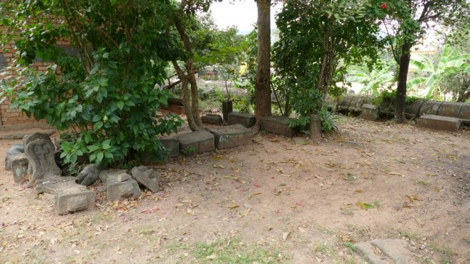 Plattform des unbekannten Khmer-Tempels