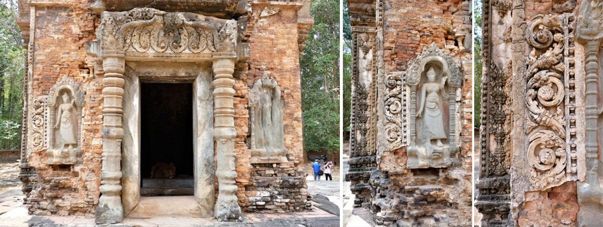 Bild 7, 8 & 9: Prasat Preah Ko im Roluos-Gebiet