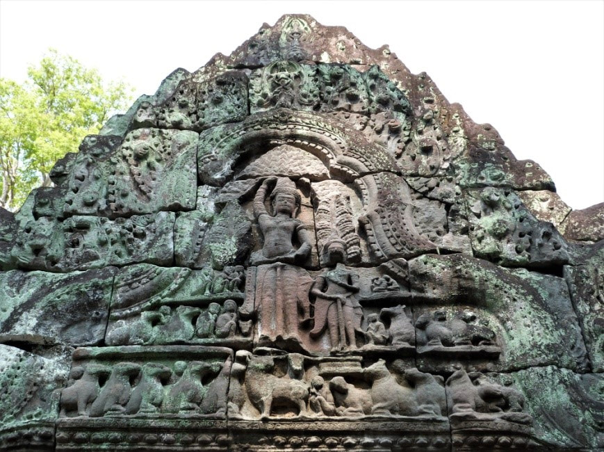Prasat Preah Khan (Angkor): Krishna Govardhana Tympanum