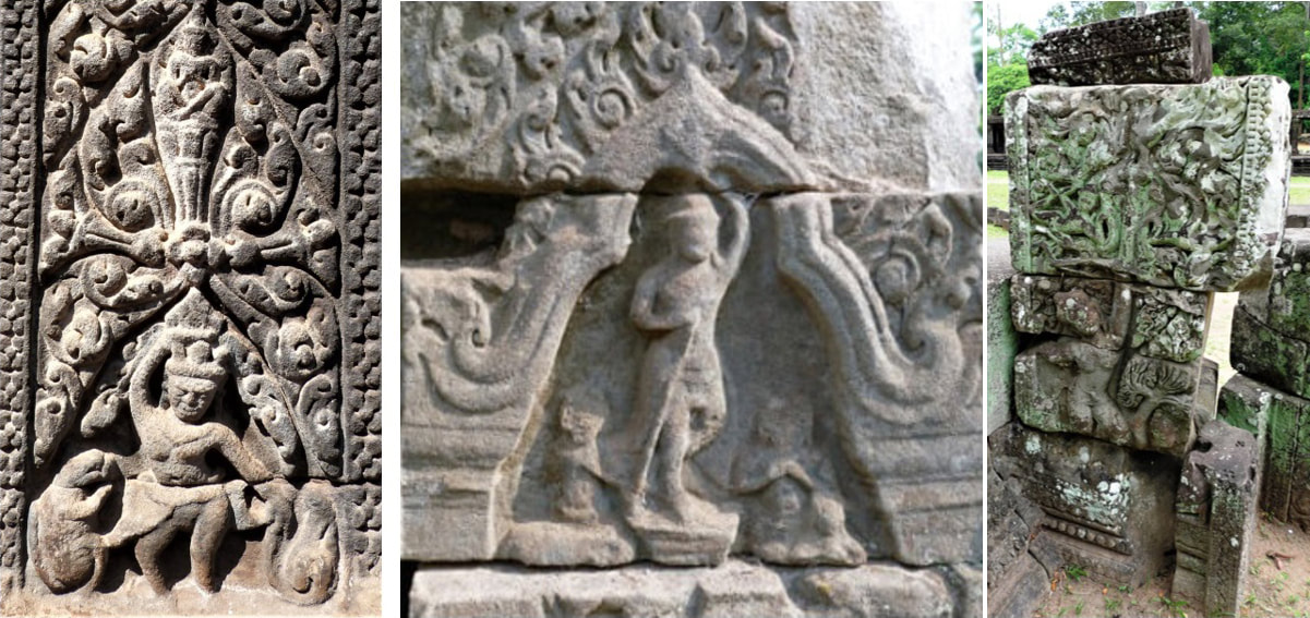 Prasat Kouk Nokor & Prasat Preah Pithu: Pilaster Krishna Govardhana 