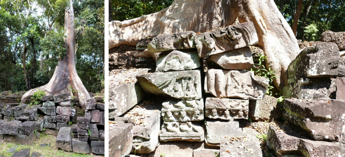 Bild 3 & 3.1: Krol Ko Tempel – rekonstruiertes Tympanum 