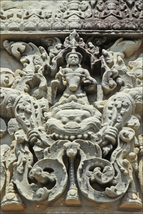 Bild 13: Yama auf Kala – East Mebon Tempel (Angkor Region)