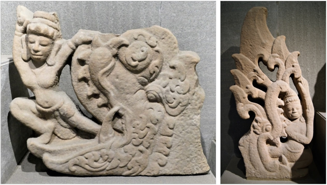 Bild 7 & 8: Makara mit göttlichen/menschlichen Wesen, Chien Dan 11.-12.Jh.