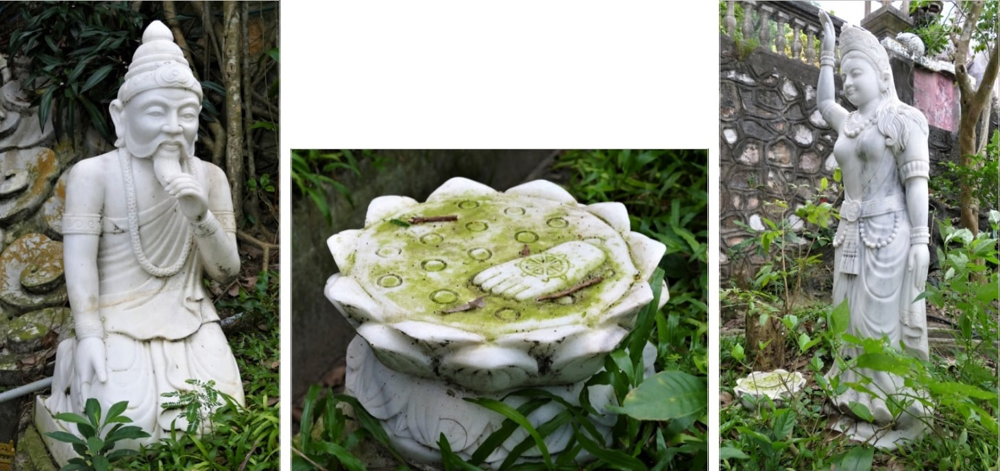 Bild 3, 4 & 5: Marmor-Skulpturen 