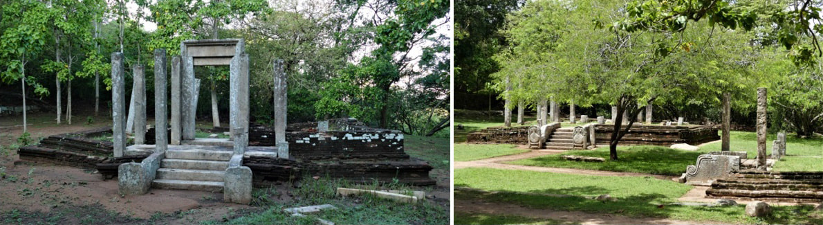 Bild 41 & 42: Mihintale – Ruinen im Umfeld von Singha Pokuna