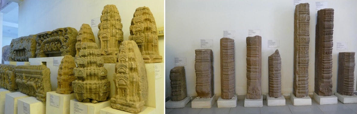 Banteay Meanchey Provincial Museum – Lintels, Akroterien und Säulen
