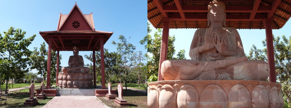 Buddha-Statue im Park des Preah Norodom Sihanouk Angkor Museums