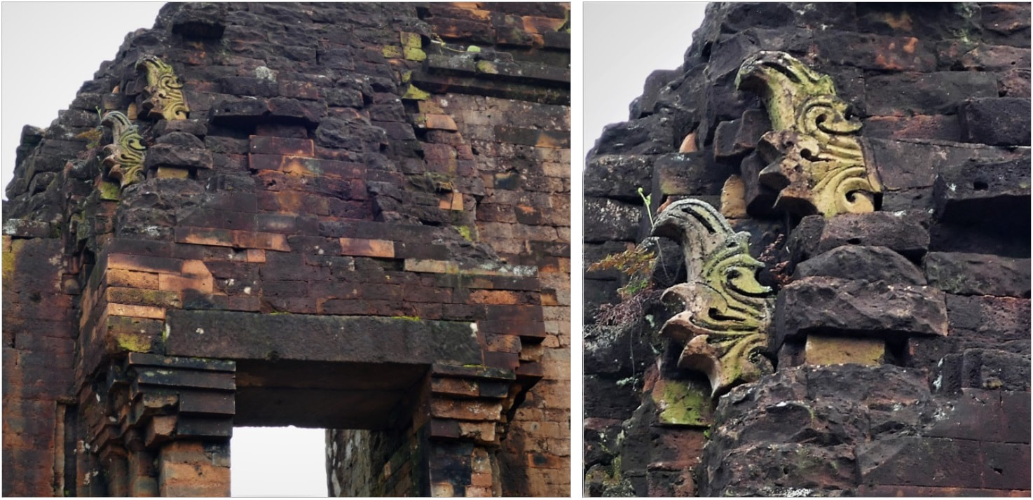 Bild 2.13 & 2.14: Kalan, Fassadendekoration über Mandapa-Seiteneingang