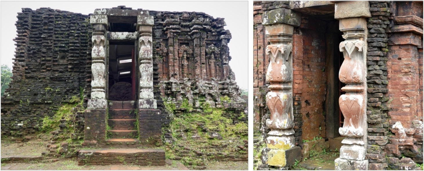 Figure 6 & 6.1: MY SON – Temple group B, (nave) with calyx columns