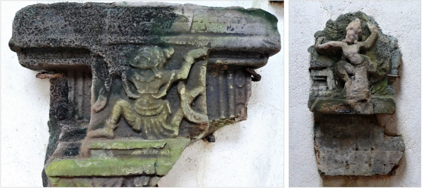 Image 2.9 & 2.10: Exterior wall decorations, fragments with dancers