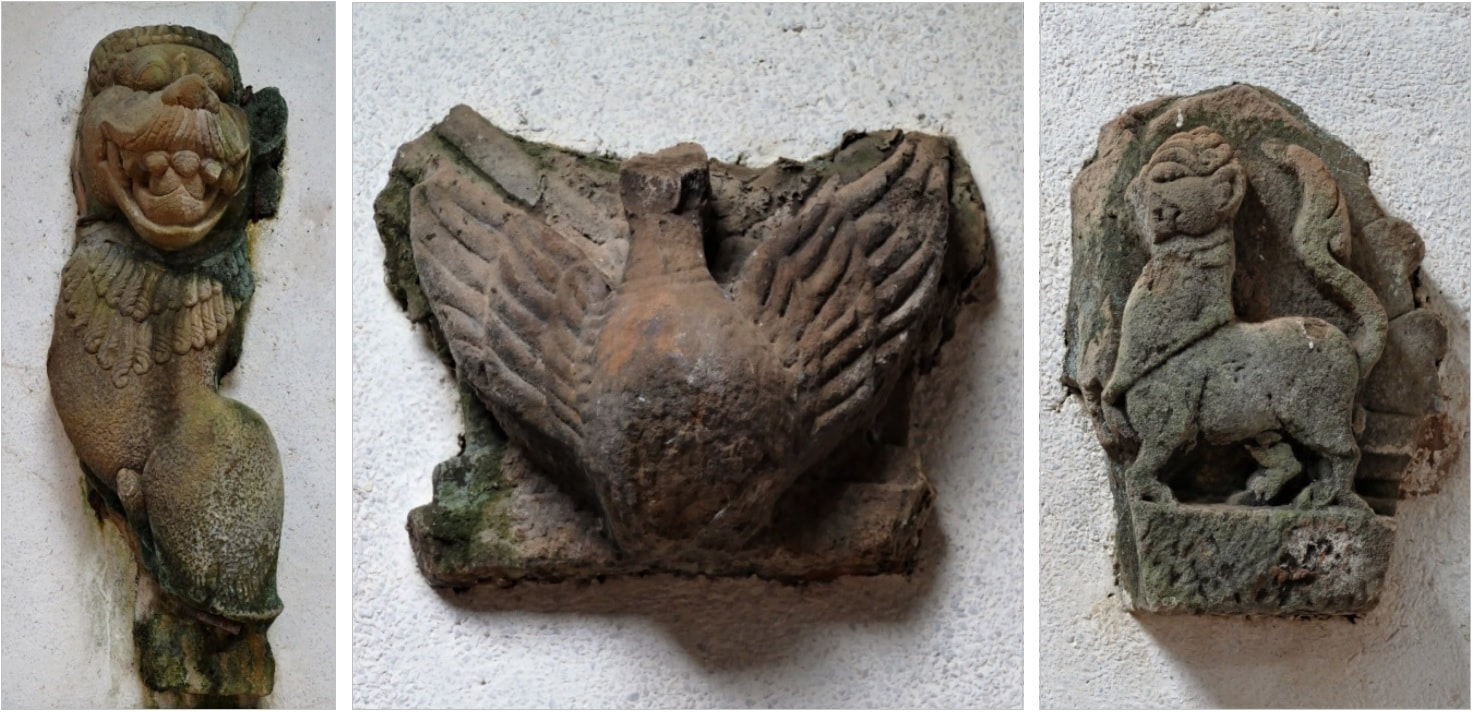 Image 2.11, 2.12 & 2.13: Animal fragments – Lion – Hamsa – Gajasimha